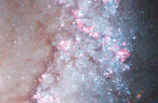 galaxie frumoasa cu doua spirale ra 3 19 41 dec -19 24 41 constelatia Eridanus, 69M ani lumina distanta - aceasta imagine este o parte din imaginea intreaga in marime naturala cu maximum de detaliu