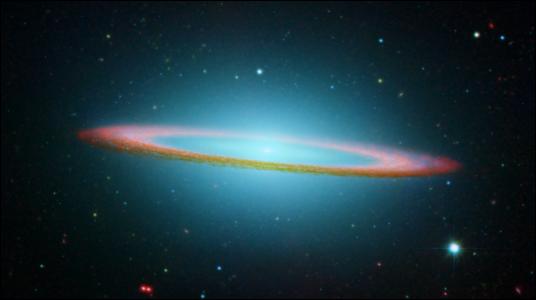galaxie ra 12 39 59 dec -11 37 23 constelatia fecioara 28M ani lumina distanta - vazuta in undele luminii infra-rosii