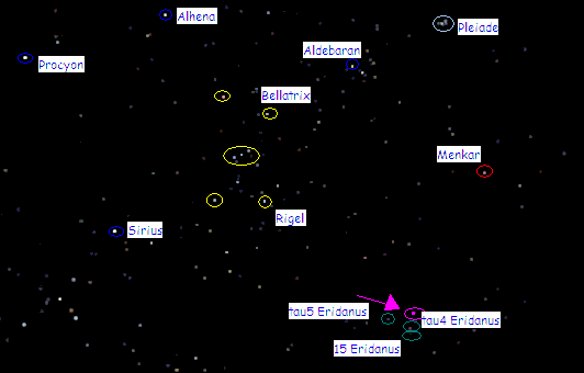imagine simulata cu simulatorul 3D gratuit Celestia, care arata unde se afla aceasta galaxie pe cer