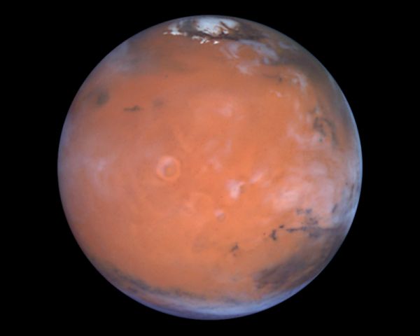 planeta Marte, vazuta din spatiu aproximativ la longitudinea 270 est