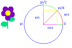 diagram artnd funciile sin i cos pe cerc
