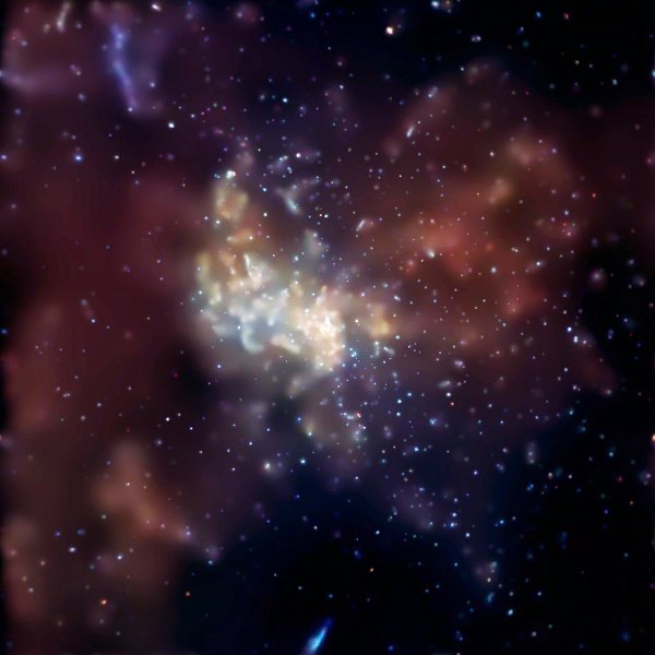 Centrul galaxiei noastre vzut din spaiu n lumina razelor X i gamma